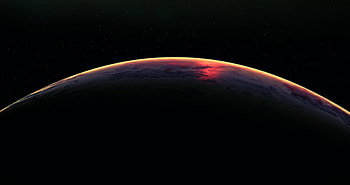 Arc, planet, dark, minimal HD wallpaper