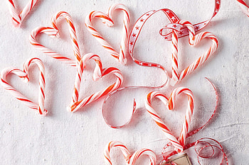 Hearts, Candy Cane HD wallpaper