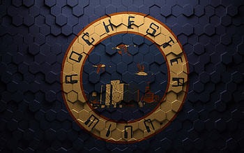 Flag of Rochester, Minnesota, honeycomb art, Rochester hexagons flag, Rochester, 3d hexagons art, Rochester flag HD wallpaper