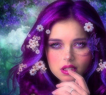 Sweet Purple, emotional, weird things people wear, digital art, creative pre-made, purple, love four seasons, manipulation, butterfly designs, girls, models HD wallpaper
