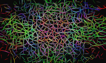 Glowing lines, abstract, structure, colorful pattern HD wallpaper