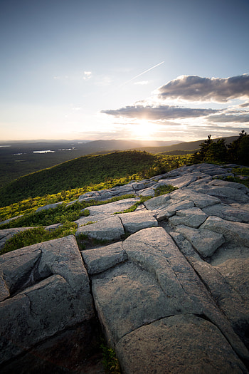Nature, Stones, Sun, Rays, Beams, Hills HD phone wallpaper