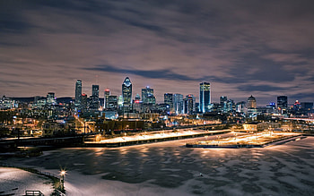 Cities, Night, City, Montreal HD wallpaper