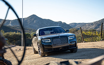 2022, Rolls-Royce Ghost Black Badge, , front view, exterior, black Rolls-Royce Ghost, Rolls-Royce Ghost tuning, British cars, Rolls-Royce HD wallpaper