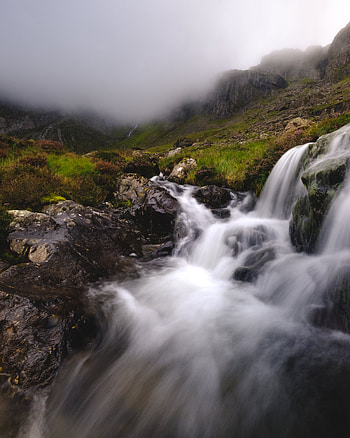 Nature, Rivers, Stones, Mountains, Clouds, Creek, Brook HD phone wallpaper
