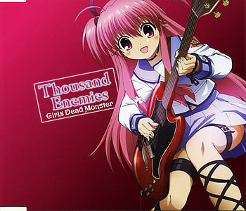 Angel Beats, guitar, school girl, yui HD wallpaper