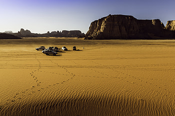 Sahara, , Desert, Africa, Algeria, Car, Landscape, National Park, Sand, Tassili N'ajjer HD wallpaper