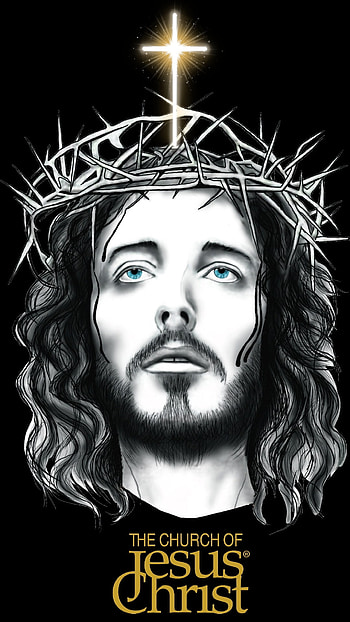 Jesus Christ, eye, head, love, son-of-god, cross, black-and-white HD phone wallpaper