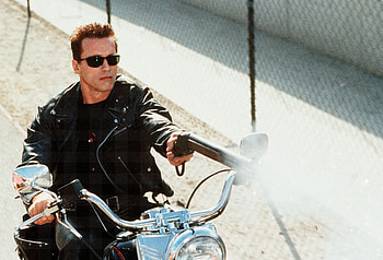Terminator 2, Schwarzenegger, Action-packed movie, Classic sci-fi HD wallpaper