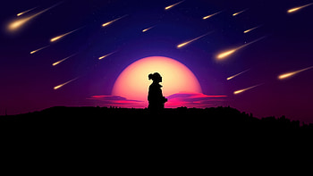 Enchanted Night, alone, evening, artist, artwork, digital-art HD wallpaper