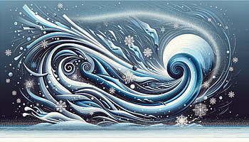 Blizzard Vortex, winter, wave, snowflake, Abstract HD wallpaper