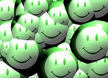 green smileyes, smiley, green HD wallpaper