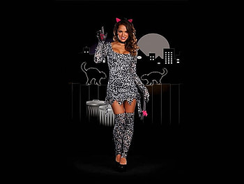 Cat Lady, lady, costume, , cat, beautiful HD wallpaper