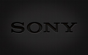 Sony carbon logo, , grunge art, carbon background, creative, Sony black logo, brands, Sony logo, Sony HD wallpaper