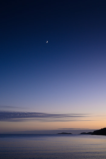 Nature, Water, Sky, Horizon, Month HD phone wallpaper