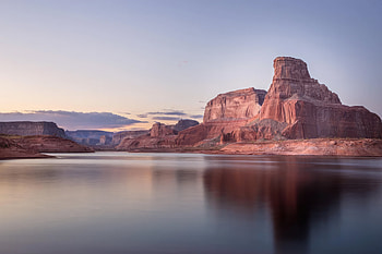 Gunsight Butte, lake, nature HD wallpaper