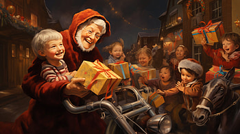 AI-Crafted Grandmother's Holiday Joy, woman, Grandmother HD wallpaper
