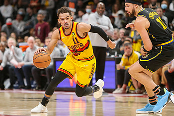 Warriors vs Hawks, Trae Young HD wallpaper