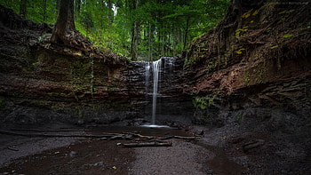 Waterfall Forest , waterfall, forest, nature HD wallpaper