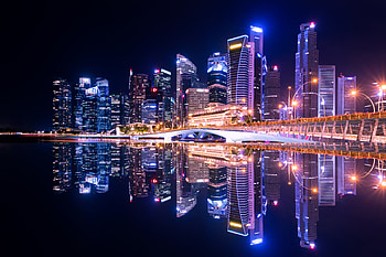 Singapore City Skyline , singapore, world, city, skyline, nature HD wallpaper