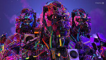 Chiptos X 3D Robot Kong Mecha Gorilla Troop Robot NFT Background HD wallpaper