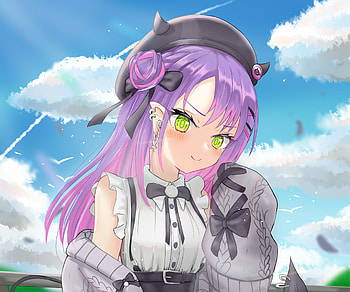 Tokoyami Towa, hololive, Tokoyami Towa, Anime, Virtual Youtuber HD wallpaper