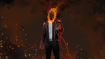 Burning Vengeance Ghost Rider, ghost-rider, superheroes, artist, artwork, digital-art, artstation HD wallpaper