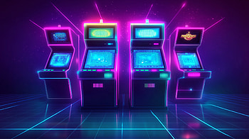 Neon Arcade: 1980s Retrowave, arcade, retrowave, neon HD wallpaper