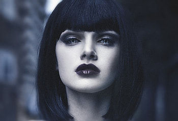 Strange and Beautiful, gothic, Strange, Beautiful, brunette, vampire, woman HD wallpaper