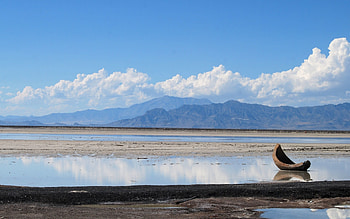 Nature, Mountains, Clouds, Coast, Dahl, Distance, Chip, Low Tide, Puddles, Fragment HD wallpaper