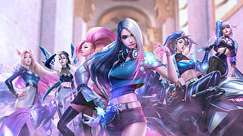 Ahri Akali Evelynn KDA Kai'Sa Seraphine League Of Legends HD wallpaper