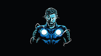 Thor Minimal Design, thor, superheroes, artwork, digital-art, behance HD wallpaper