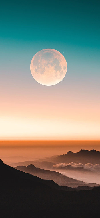 The Moon, , Color backgrounds, High-definition HD phone wallpaper