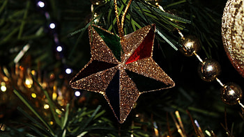 Holidays, New Year, Fir, Spruce, Decoration, Star HD wallpaper