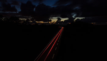 Sky, Night, Dark, Road, Turn HD wallpaper