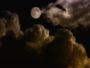 Landscape, Sky, Night, Moon HD wallpaper