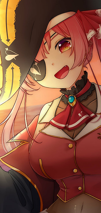 Houshou Marine, hololive, Anime, Virtual Youtuber HD phone wallpaper