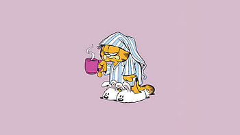 Garfield The Cat Minimal , garfield, cartoons, cat, minimalism, minimalist, artist, artwork, digital-art HD wallpaper