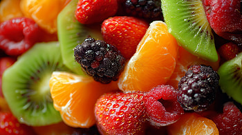 Vibrant Mixed Fruit Medley, Food, Mixed Fruits, Strawberry, Kiwi HD wallpaper