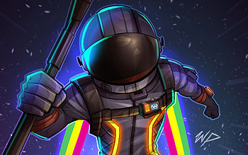 Fortnite, dark voyager, helmet, game HD wallpaper