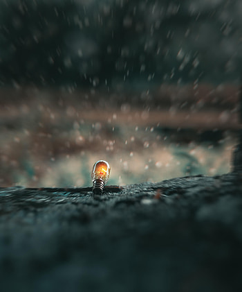 Snow, Miscellanea, Miscellaneous, Glow, Focus, Light Bulb HD phone wallpaper