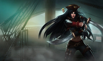League Of Legends - Bilgewater Katarina, skin, katarina, league of legends, game, lol, bilgewater skin HD wallpaper