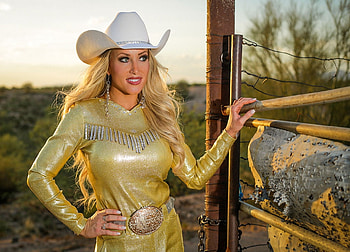 Checking Out The Ranch.., style, cowgirl, fun, fashion, outdoors, ranch, blondes, fence, girls, women, models, western, hats, female HD wallpaper