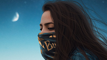 Blonde Girl Mask, blonde, girls, mask, graphy HD wallpaper
