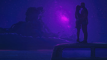 Complete With You, love, couple, kissing, artist, artwork, digital-art HD wallpaper