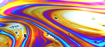 Colorful, waves, soap, foams HD wallpaper