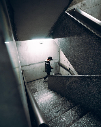 Miscellanea, Miscellaneous, Stairs, Ladder, Cap, Loneliness, Alone, Lonely, grapher HD phone wallpaper