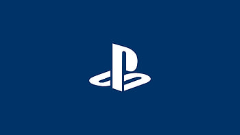 PlayStation PC, PlayStation, logo, blue, minimalist, minimalist blue HD wallpaper