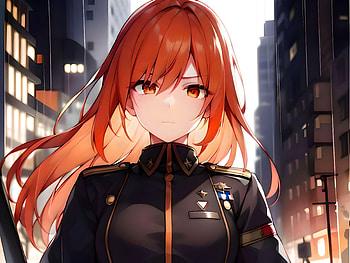 Girl in military uniform, military, military uniform, AI Art, Anime, girl, anime girl, military anime HD wallpaper