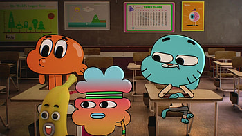 Amazing World of Gumball - Gumball & Darwin Classroom Scene, TV Show, The Amazing World of Gumball, Gumball Watterson, Darwin Watterson HD wallpaper